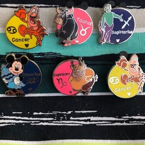 Lot of six Disney pins